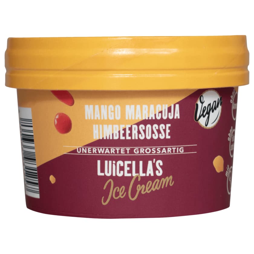 Luicella's Ice Cream Mango Maracuja Himbeersoße vegan 130ml
